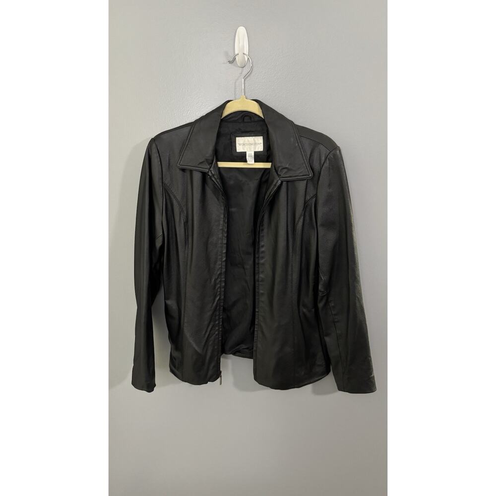Worthington Black Lather Jacket